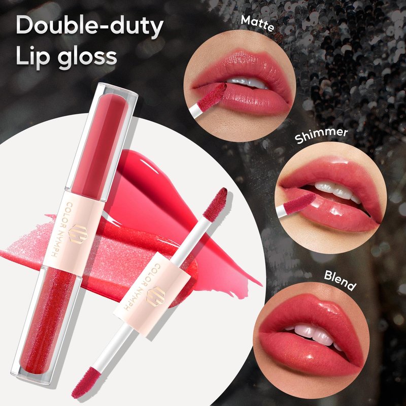 Color Nymph All in One Makeup Kit for Women & Girls, Cosmetics Gift Set with Sequin Shoulder Bag Includes Eyeshadow Palette, Lip Gloss, Lipstick, Liquid Blush, Eyeliner, Eyebrow pencil, Mascara, Brush