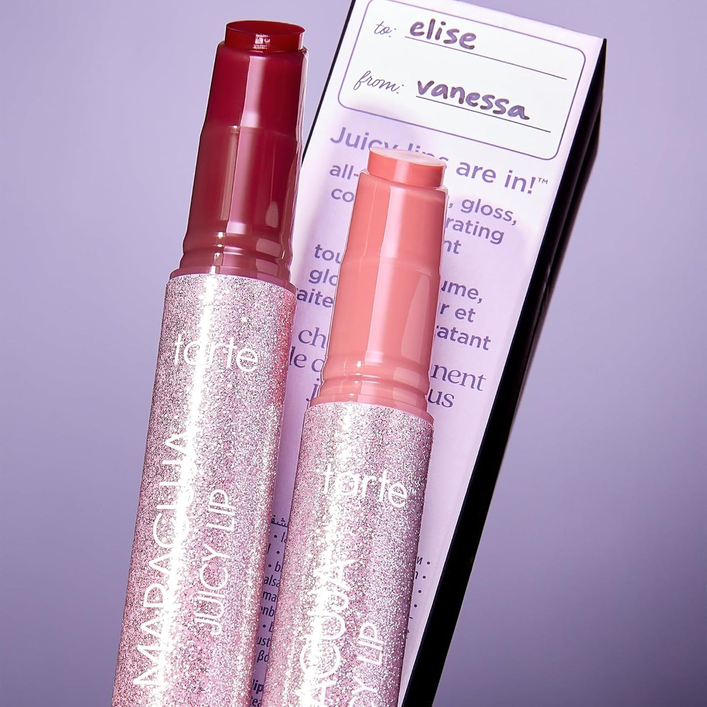 Tarte Maracuja Juicy Lip Balm Gloss - Nourishing Lip Butter with High-Shine Hydration | Vegan, Infused with Vitamin E