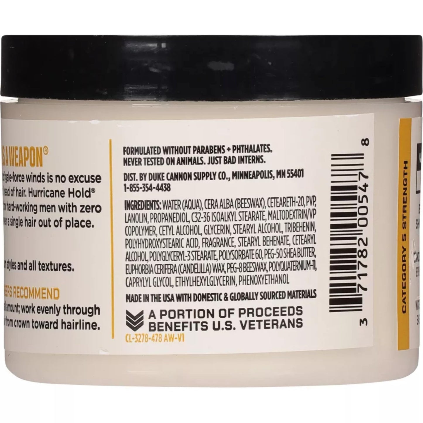 Duke Cannon News Anchor Hurricane Hold Pomade 2-Pack, 4.6oz – Maximum Hold, Matte Finish, Plant-Based Thickeners, Anti-Static, Fresh Citrus & Cedarwood Scent