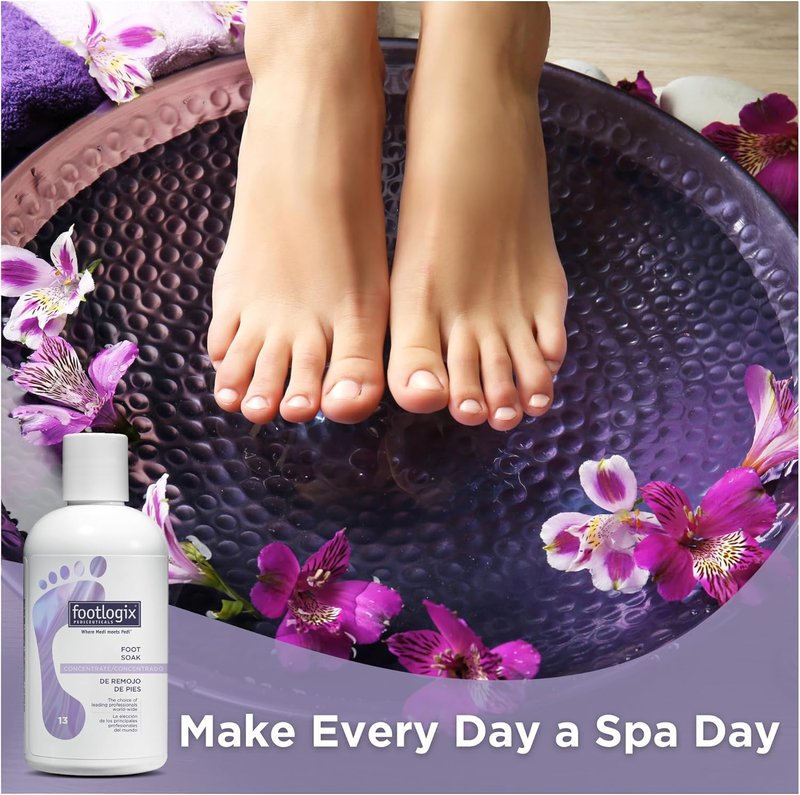 FOOTLOGIX Foot Soak Concentrate - Gentle Cleansing Foot Bath for Softening Dry Feet & Calluses | 8.45 oz