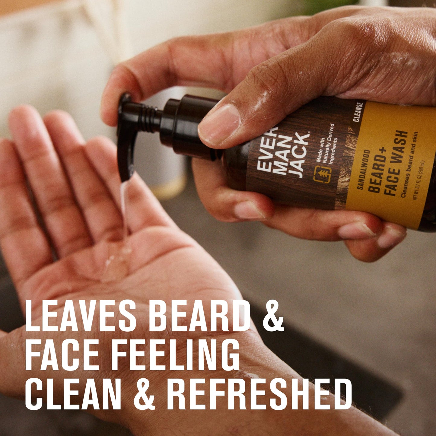 Every Man Jack Beard + Face Wash - Vanilla + Cedar Scent - Gently cleanse skin and soften beard - Made with Glycerin and Aloe - 6.7 fl. oz (2 Pack)