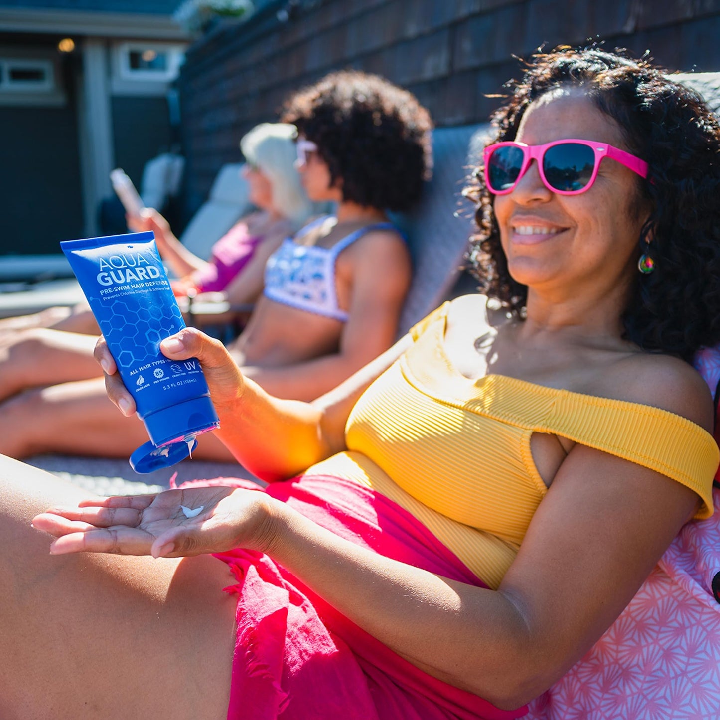 AQUA GUARD Pre-Swim Hair Defense | Protect Hair Before You Swim | Prevents Chlorine Damage + Softens Hair While Swimming | Made in California | Color Safe, Leaves Hair Smelling Great | 5.3 oz (2 Pack)
