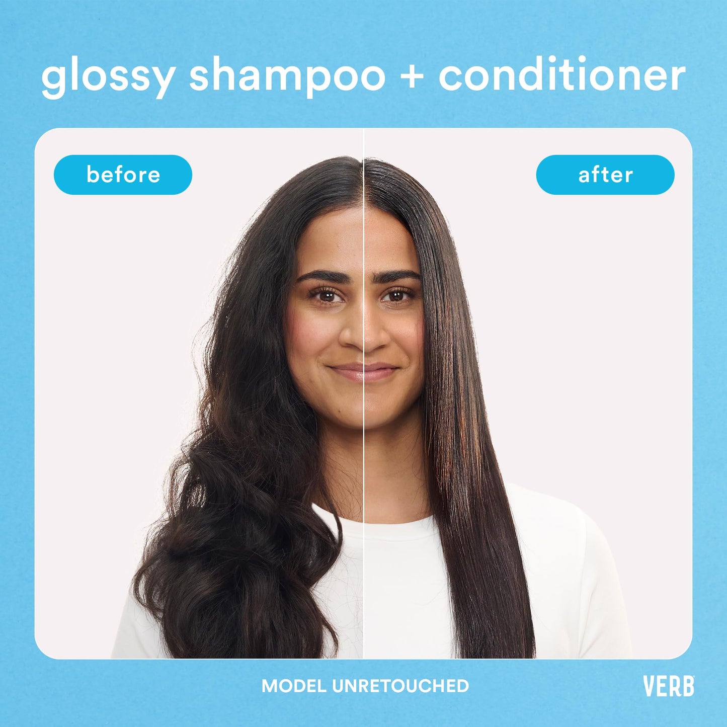 VERB Glossy Conditioner, 32 fl oz – Conditions, Detangles + Adds High Shine for Thick to Coarse Hair – Vegan, No Parabens or Harmful Sulfates