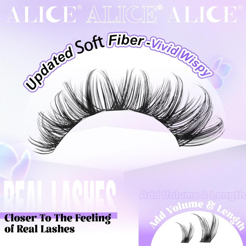 Eyelash Clusters - Wispy 10-18mm Natural Volume Extensions | 168pcs DIY Individual Lashes with Soft Thin Band