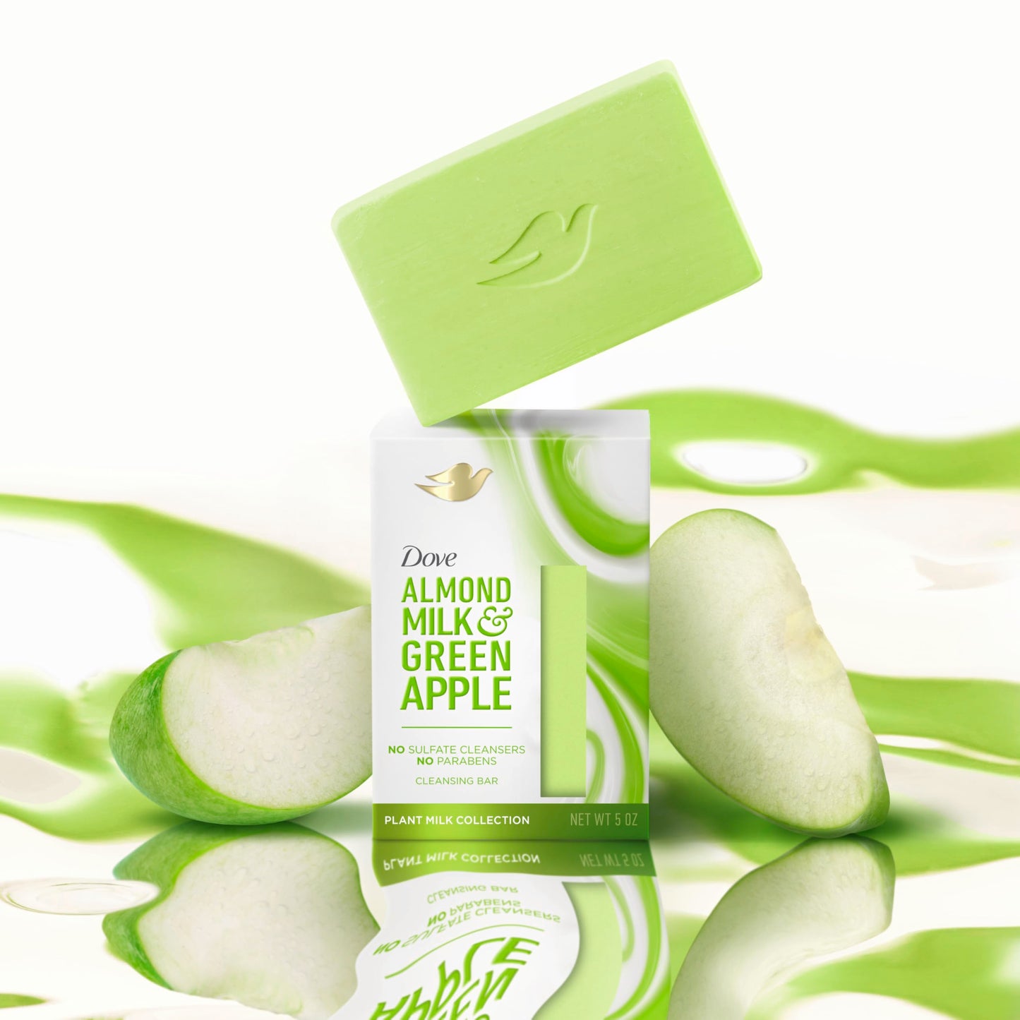 Dove Plant Milk Cleansing Bar Soap Variety Pack 4 Count for Moisturized Skin, with 100% Gentle Cleansers, Sulfate Cleansers, or Parabens + 98% Biodegradable Formula