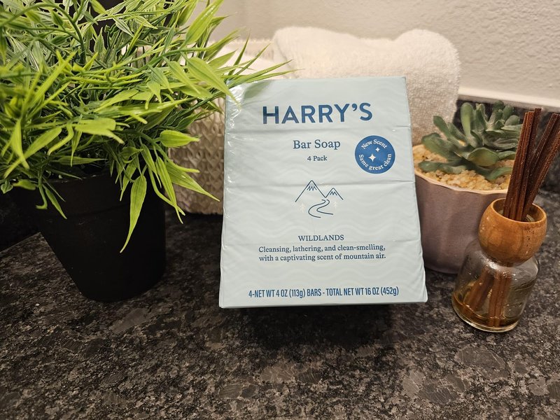 Harry's Wildlands Bar Soap, 4 Pack, 4 Oz Each, Blue
