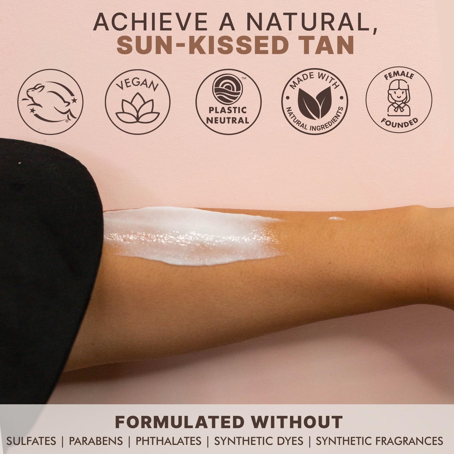Tanning Lotion Self Tanner - USA Made with Natural and Organic Ingredients Non Toxic Sunless Browning Lotion, Best Gradual Tanner for Men and Women, Streak-Free Fake Tan (Light)