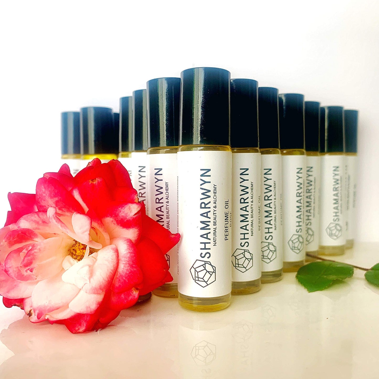 shamarwyn Rose Perfume Oil, Natural Organic, Botanical Fragrance, Pure Essential Oil Blend, Roll-On 10ml