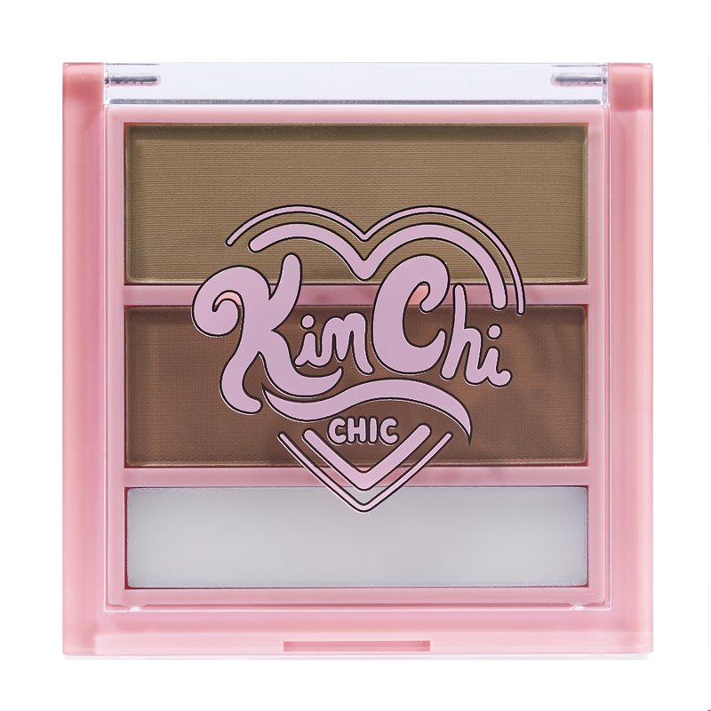 KimChiChic Beauty Kimbrowly Eyebrow Powder Duo with Brow Wax – Natural Looking Brows, 3D Effect, Cruelty Free, Light H 0.27oz