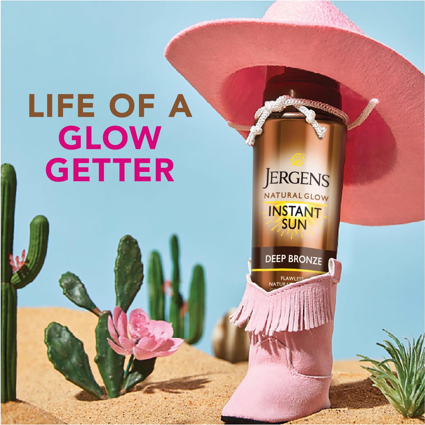 Jergens Natural Glow Instant Sun Body Mousse, Self Tanner for Deep Bronze Tan, Sunless Tanning Body Bronzer for Natural Looking Color Instantly, 6 Oz, Pack of 2