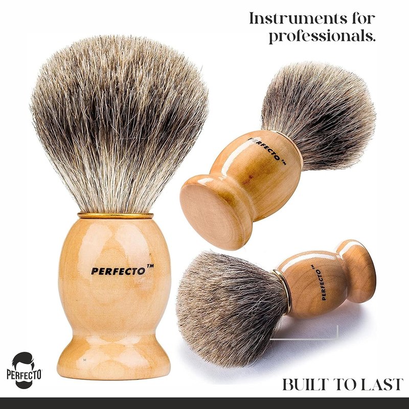 Shaving Brush for Men - Synthetic Bristles for Ultimate Wet Shave | Perfect for Safety & Double Edge Razors
