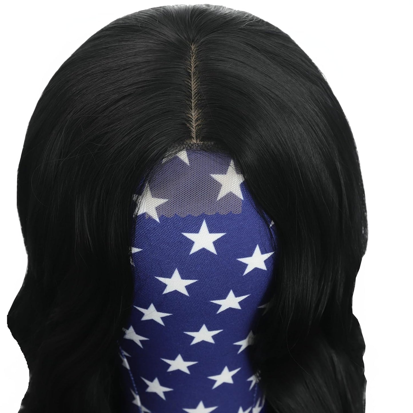 Long Wavy Wig - 30 Inch Black HD Lace Front Synthetic Hair for Women | Versatile Styles for Daily Wear & Cosplay