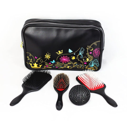 Denman Signature Styling Set - the ultimate hair brush gift set for detangling, styling and smoothing hair