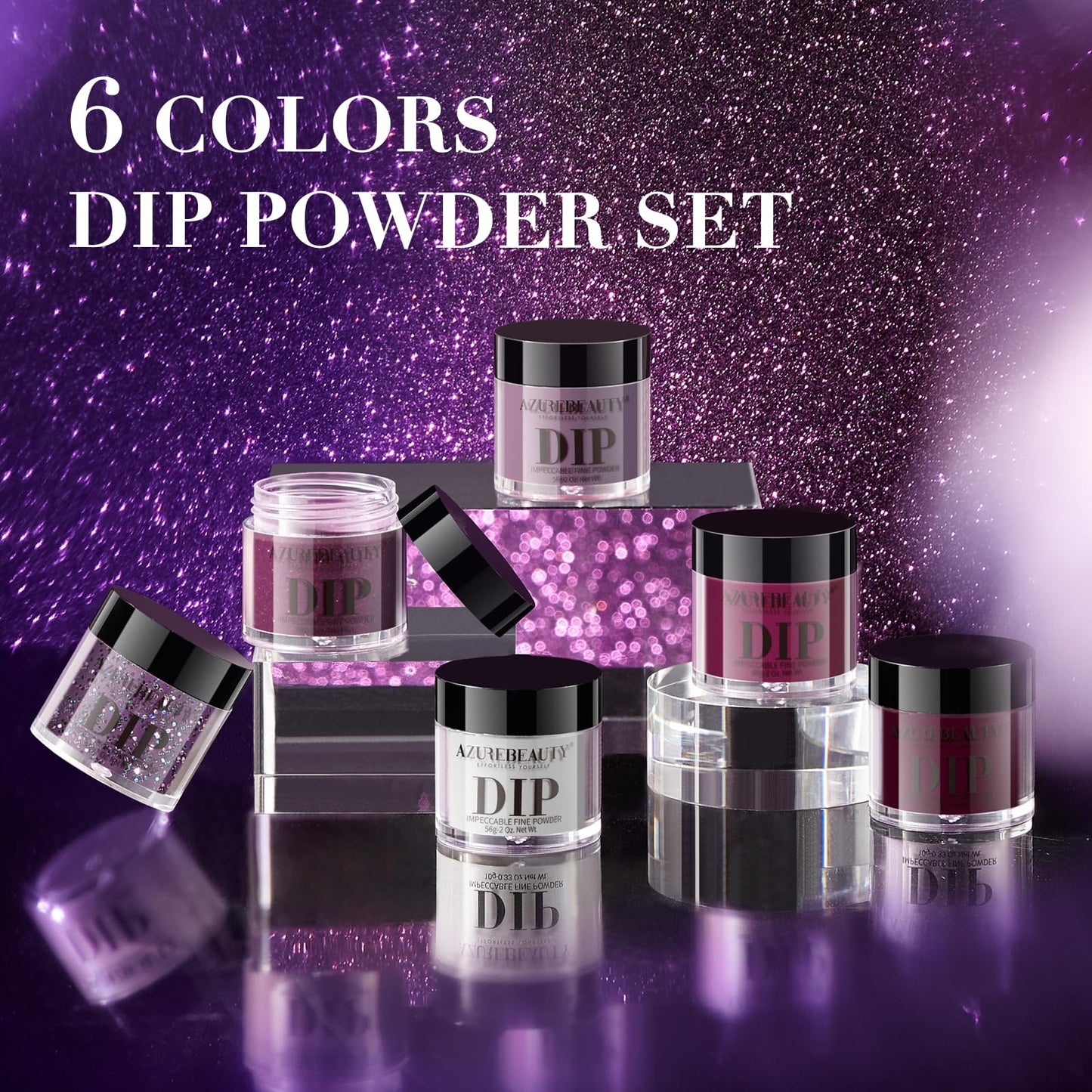 AZUREBEAUTY Dip Powder Nail Set 6 Colors