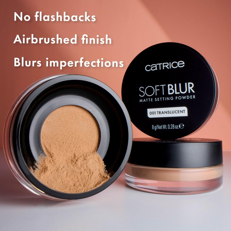 Catrice Soft Blur Loose Setting Powder, Matte Blurring Face Powder, Lightweight, Blurs Pores & Imperfections, No Flashback, Fragrance Free, Vegan & Cruelty Free, 0.28 oz (020 | Light)