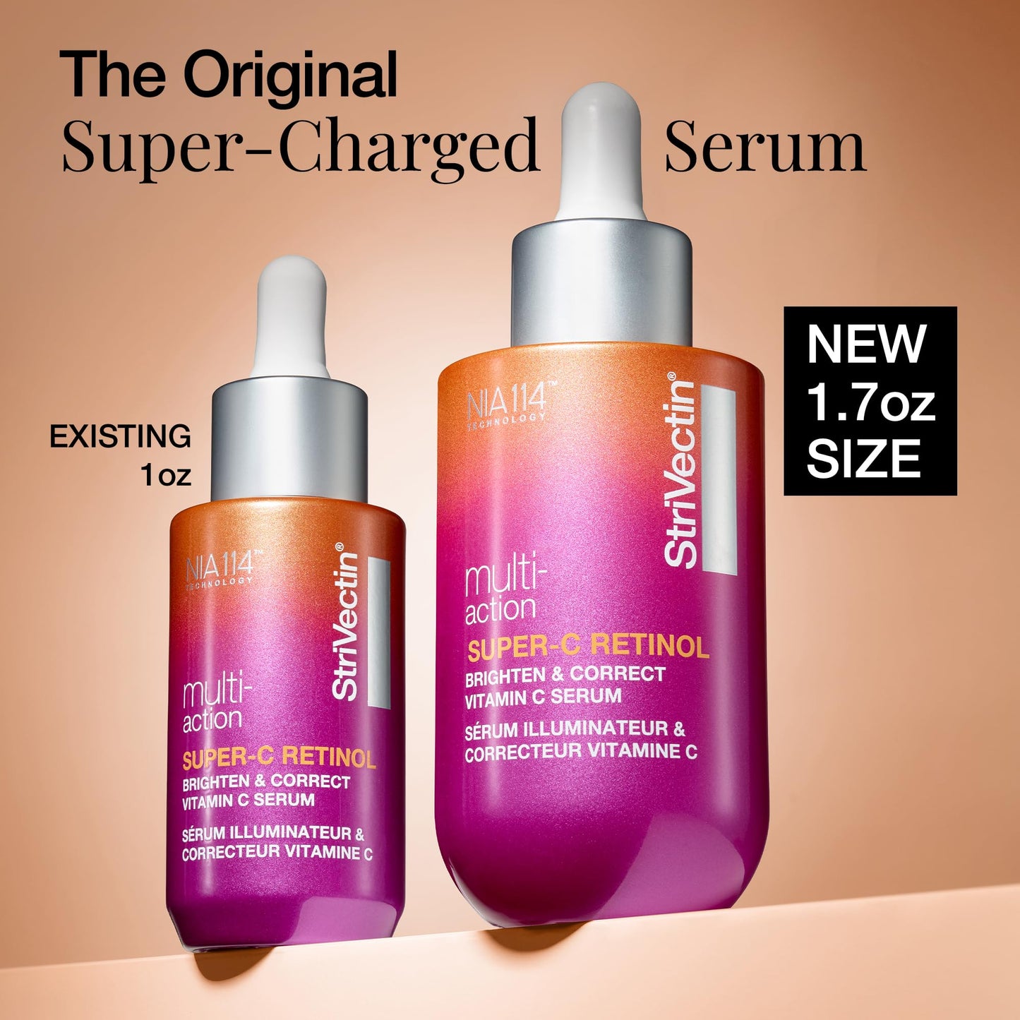 StriVectin Super-C Retinol Brighten & Correct Vitamin C Serum, Antioxidant Face Serum for Uneven Tone, Fine Lines, and Firmness, 1 oz Drops for Face