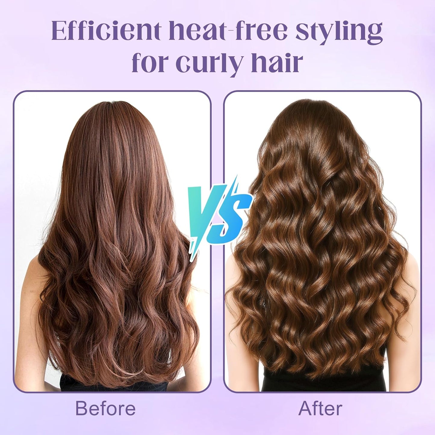 Curly Hair Brush - Detangling & Curl Defining Tool for Waves & Coils | Lavender Purple