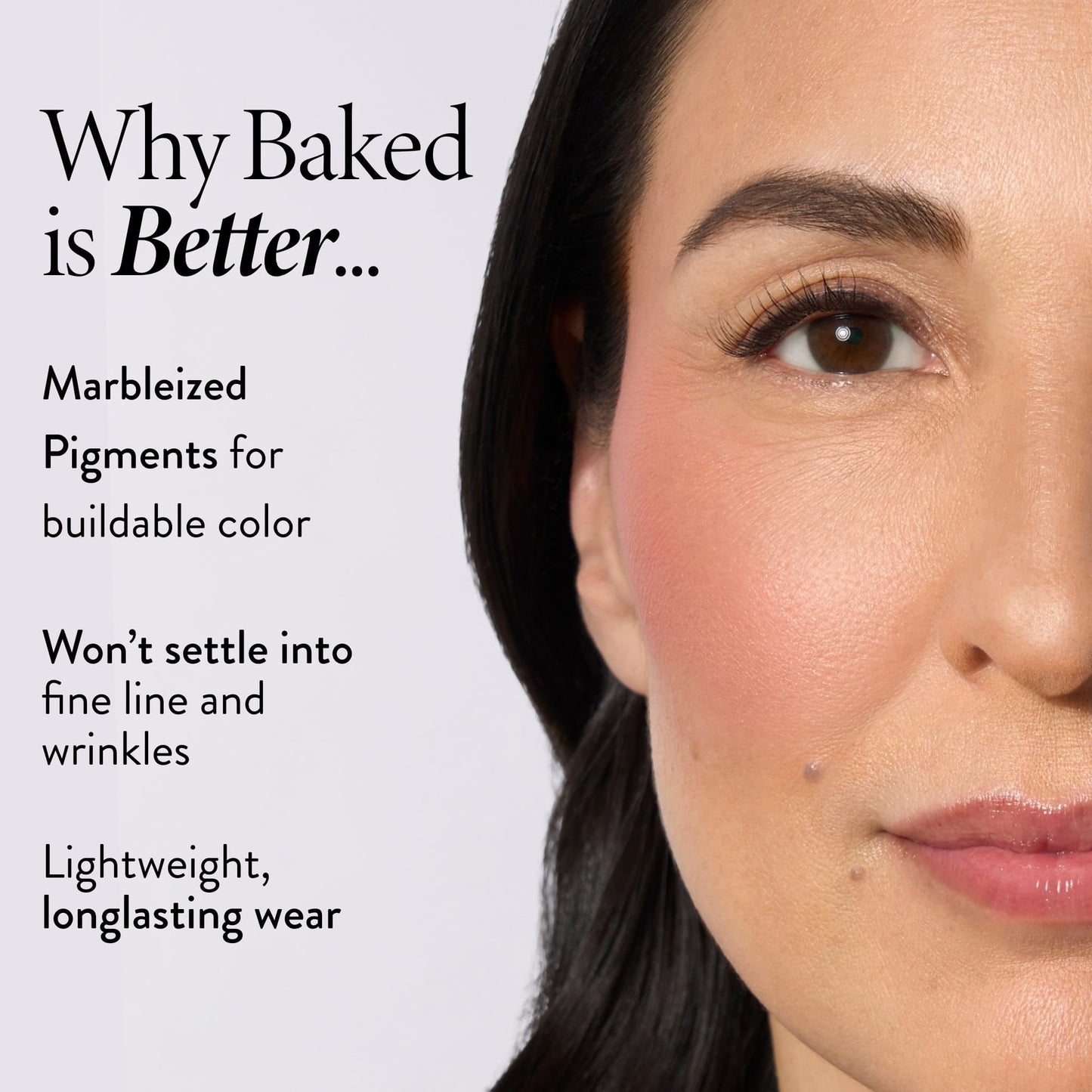 LAURA GELLER NEW YORK Baked Blush-n-Brighten for Mature Skin - 03 Ethereal Rose - Powder Blush Won't Settle into Fine Lines - Buildable Natural Finish – Longlasting Formula - Made in Italy