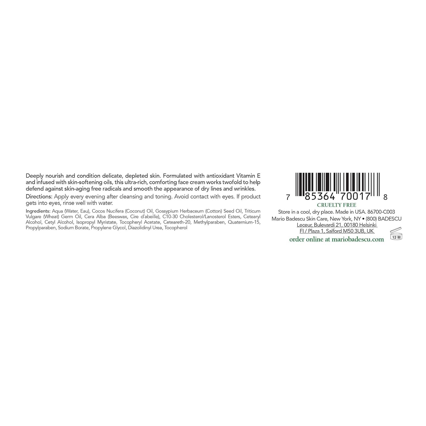 Mario Badescu Night Cream - Hydrating Face Moisturizer for Youthful Skin | Vitamin E & Collagen Formula