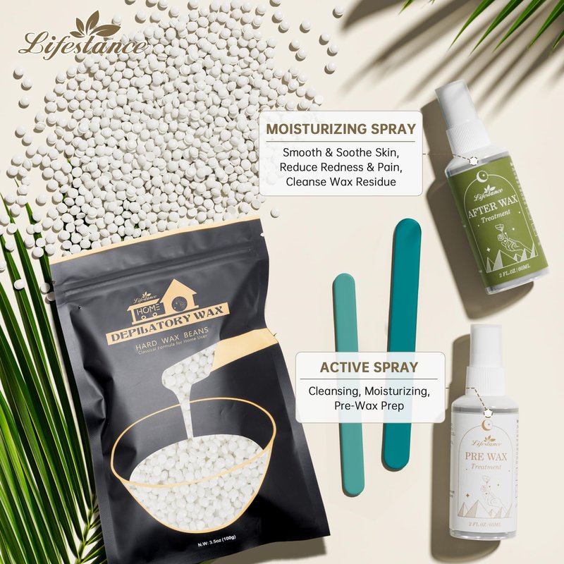 Lifestance Wax Beads Set, 6 Kinds of Waxing Beads, Hard Wax Beans with 44 Items, Perfect for Any Waxing Warmers, Wax Beads for Hair Removal for Full Body Bikini Armpit Underarm Eyebrow Face Leg