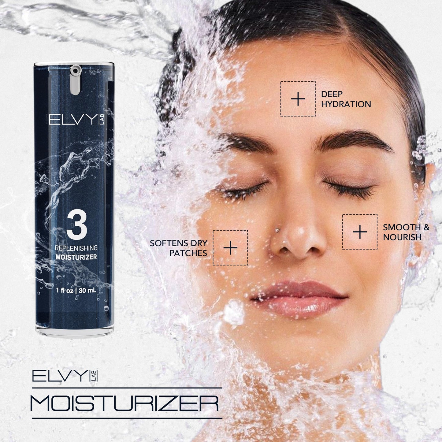 ELVY Lab 4 in 1 Skincare Set for Men and Women Complete Face Care Kit Cleanser Vitamin C Serum Moisturizer Eye Cream Anti Aging Routine Vegan Cruelty Free All Skin Types Hydrating Brightening Gift Set