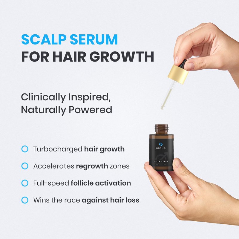 Kopna Scalp Serum for Thinning Hair – Premium Botanical Formula for Fuller-Looking Hair & Healthy Scalp, Lightweight Daily Use