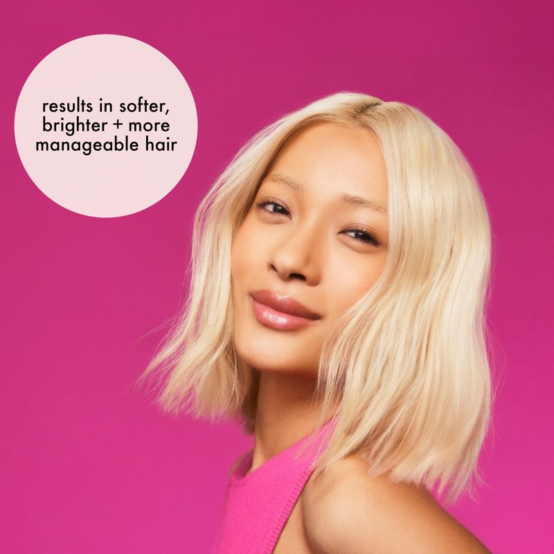 Amika bust your brass cool blonde strength repair shampoo + conditioner, 275ml