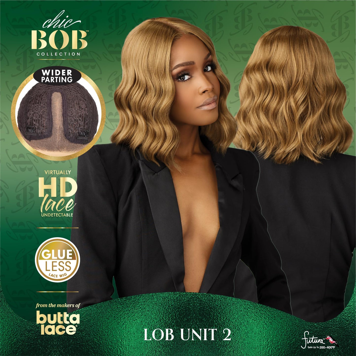 Sensationnel Chicbob Lace Frontwig - Lob Unit 2