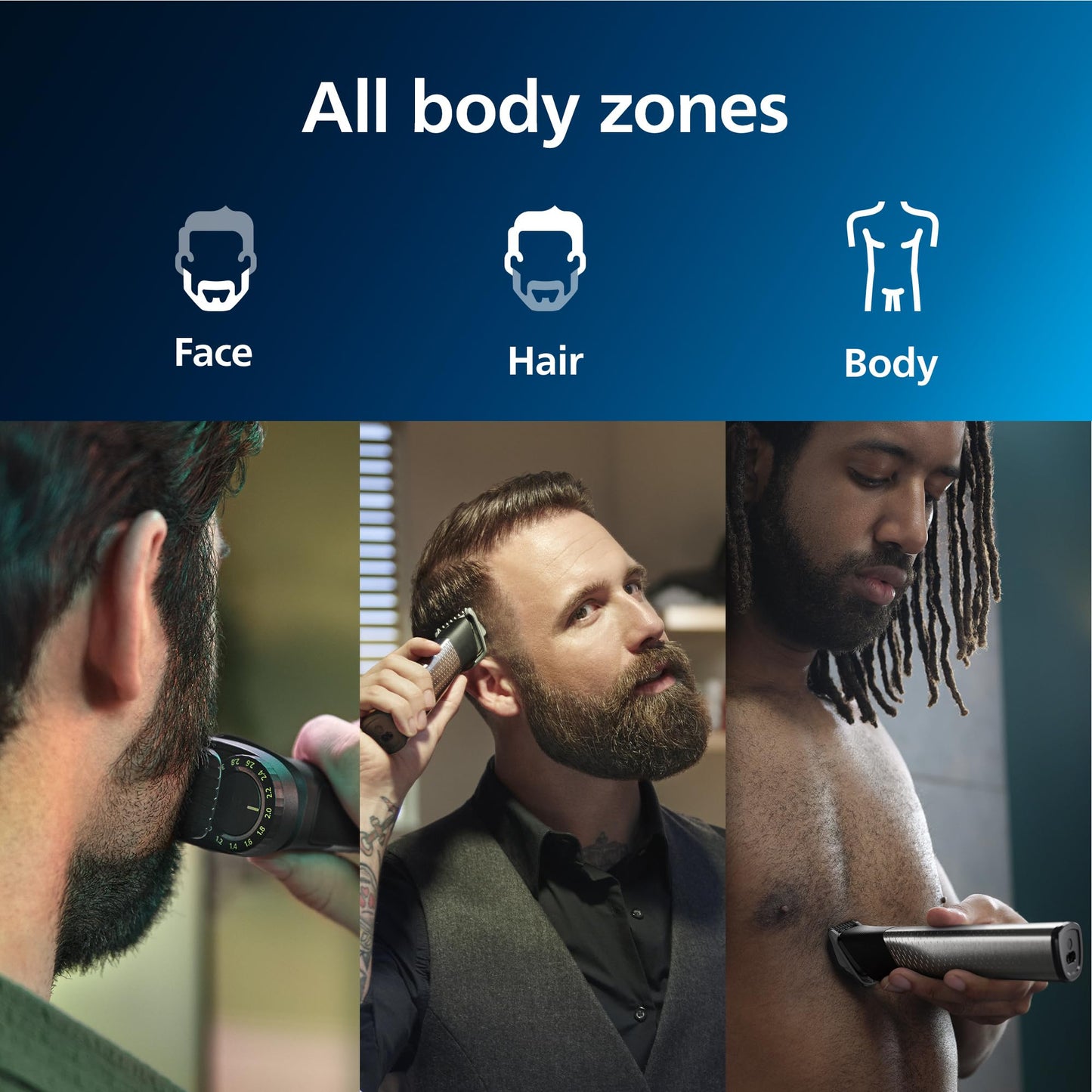 Norelco Philips Multigroom, All-in-One Trimmer, Beard Trimmer and Hair Clipper, Face, Nose, Ear and Body, Travel Kit