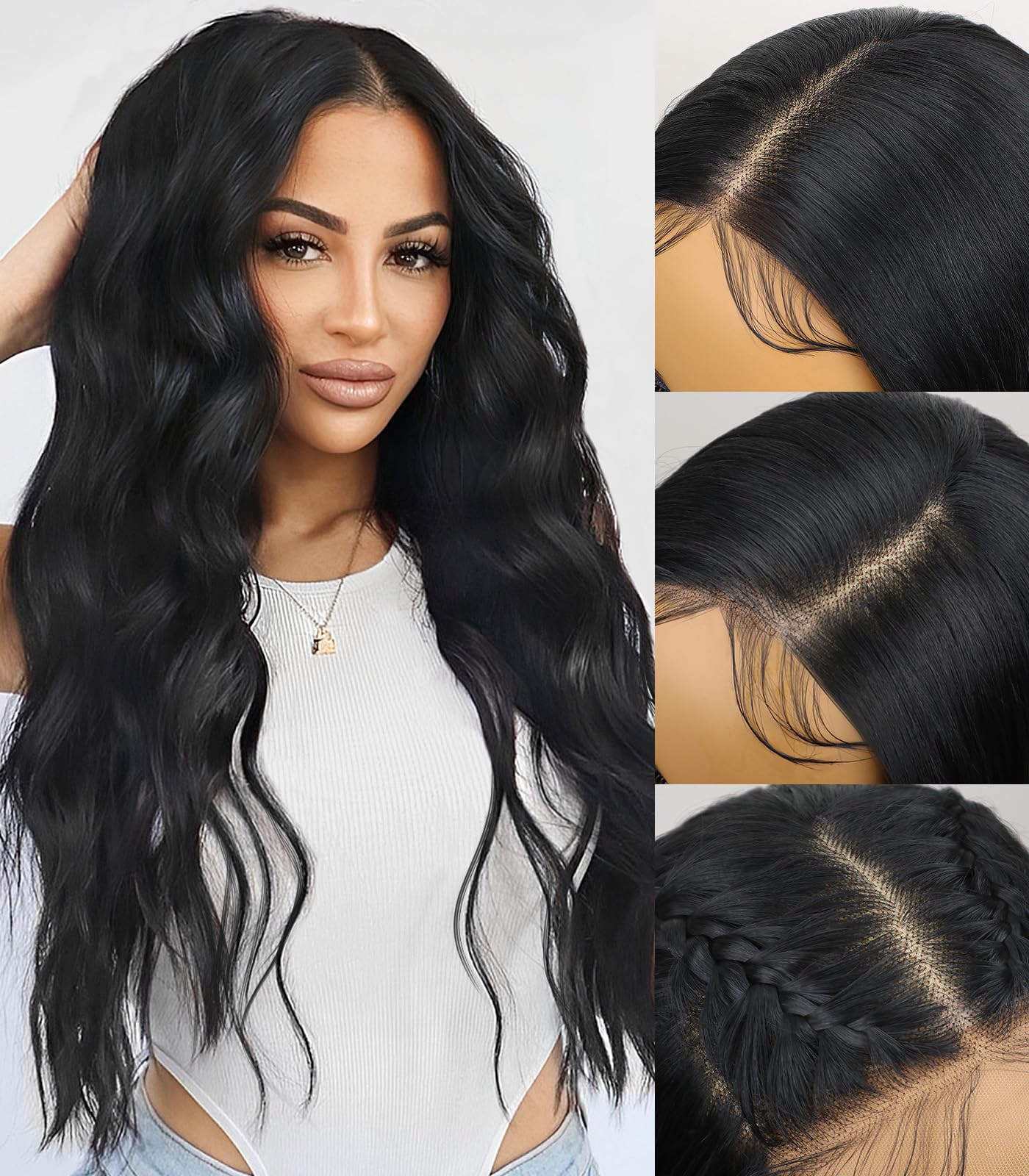 SISICLOUD 99J Burgundy 13x4 Synthetic Lace Front Wig for Women 26 Inch Long Curly Wavy Wig with Baby Hair & Pre-Plucked Wigs Heat Resistant Natural Look for Daily Party Use