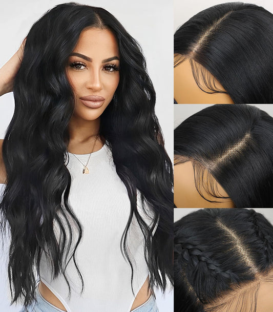 SISICLOUD 99J Burgundy 13x4 Synthetic Lace Front Wig for Women 26 Inch Long Curly Wavy Wig with Baby Hair & Pre-Plucked Wigs Heat Resistant Natural Look for Daily Party Use