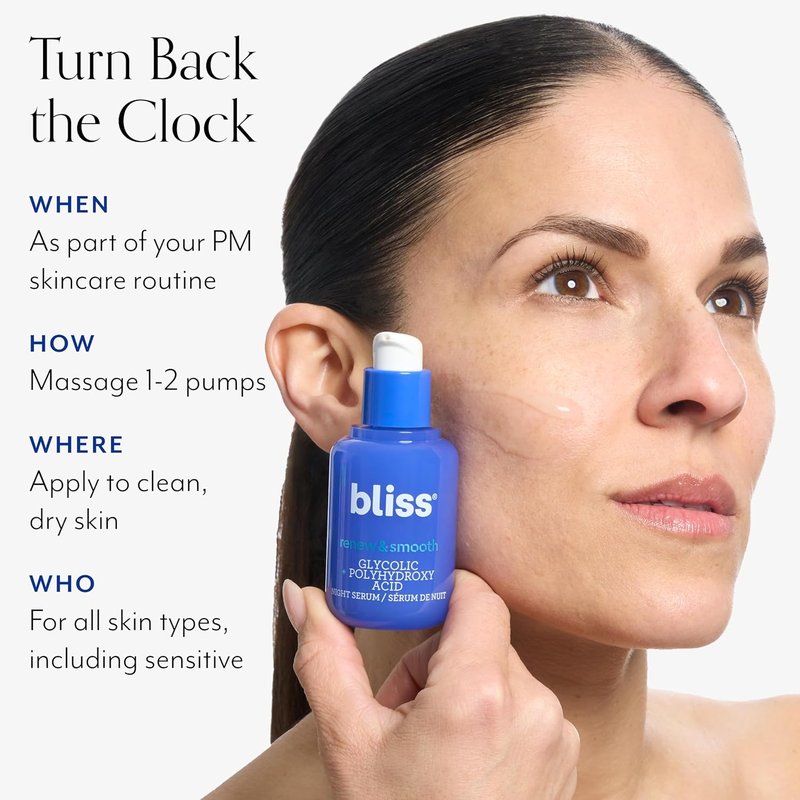 Bliss AM+PM Serum Duo | Vitamin C & Glycolic Acid for 24-Hour Radiance & Hydration - Daily Skincare Set