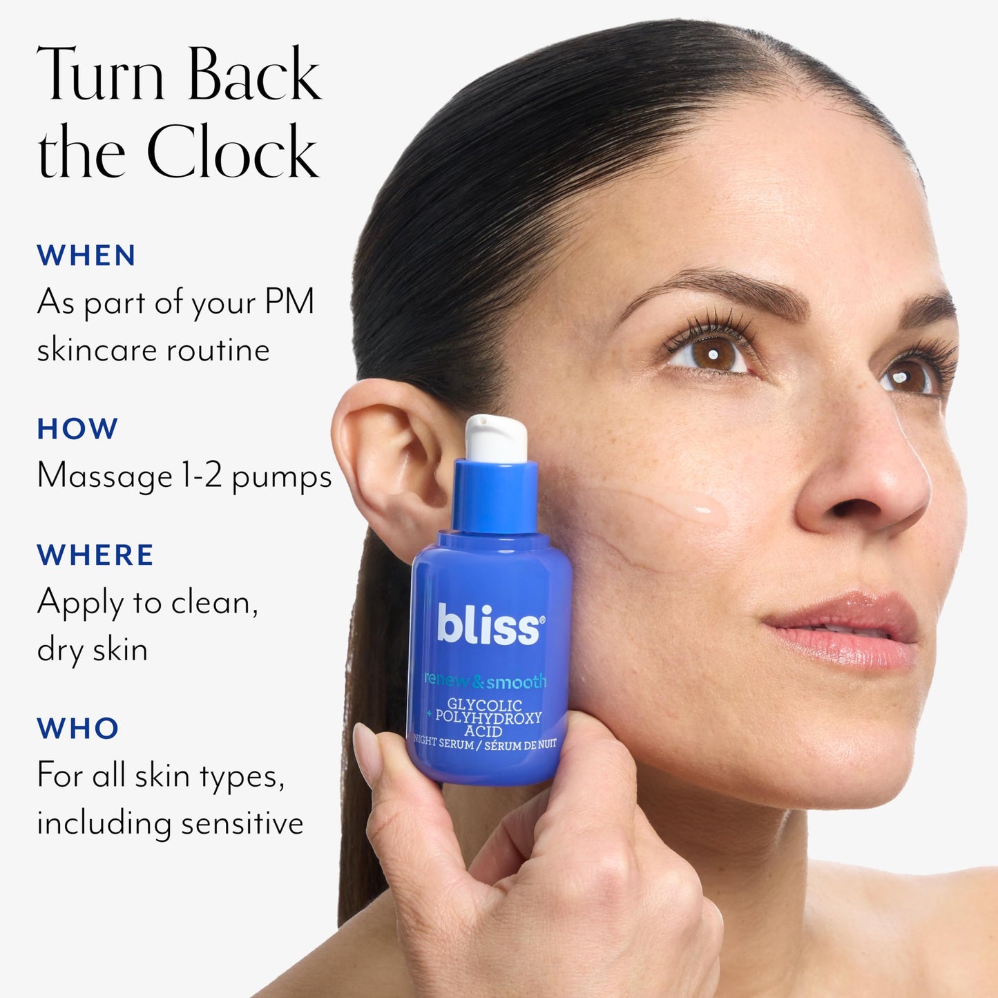 Bliss Renew & Smooth Face Serum & BlissPro Liquid Exfoliant- Nightly Use AHA Glycolic serum & Exfoliating Treatment- Exfoliate, Brighten, and Smooth Skin - Vegan & Cruelty-Free