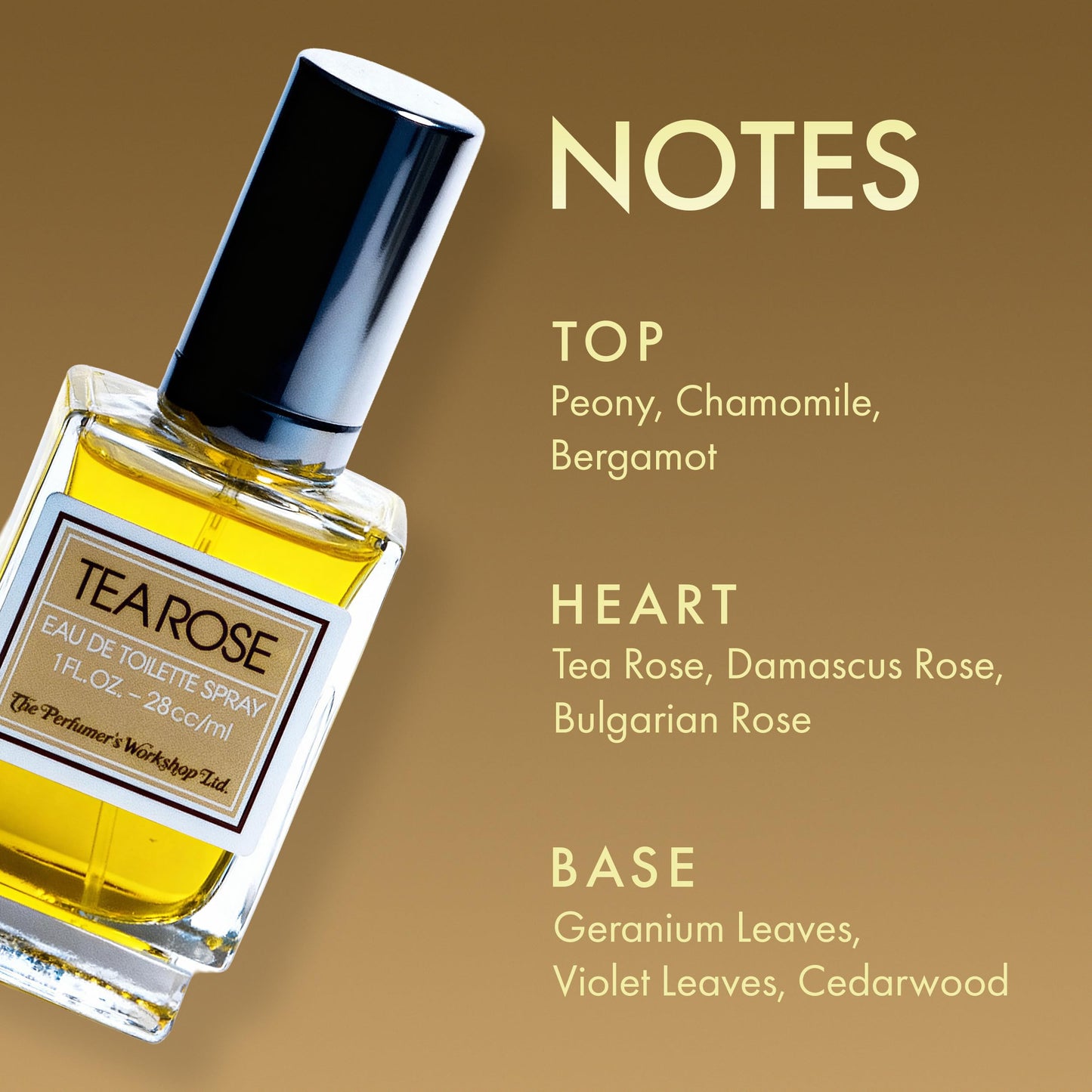 Tea Rose by Perfumers Workshop Eau De Toilette Spray 1 Oz for Women
