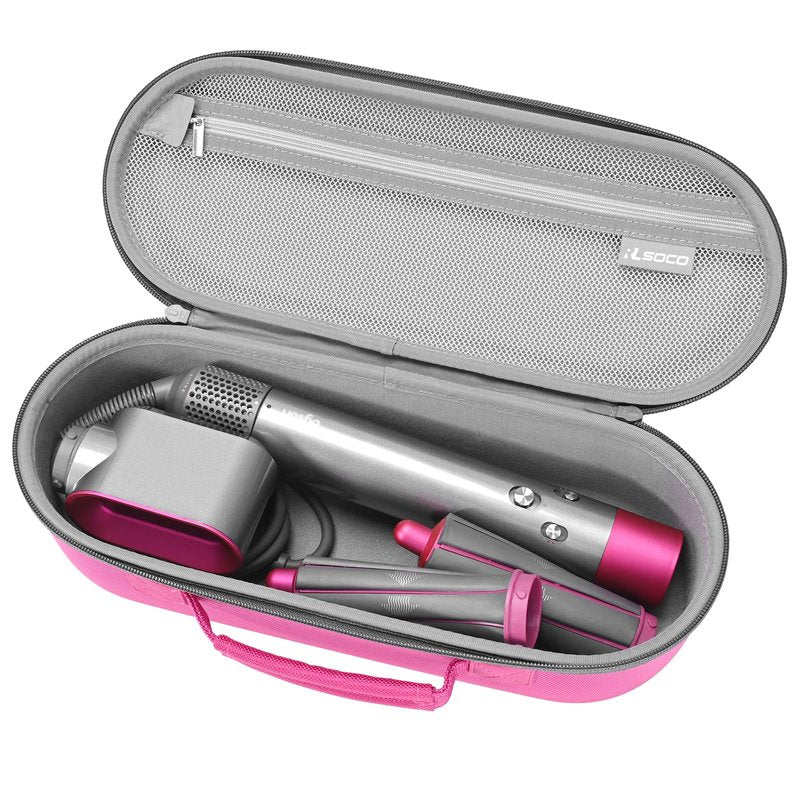 RLSOCO Travel Case for Dyson Supersonic/Supersonic Nural Hair Dryer & Dyson Airwrap/Airwrap i.d./Airwrap Co-anda2x Multi-Styler, Storage Hair Dryer/Airwrap Only for easy travelling (Pink)