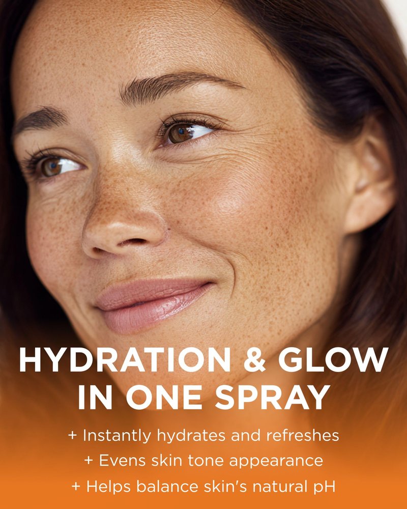 Andalou Naturals Illuminating Facial Toner Clementine + Vitamin C - Hydrating Face Mist Toner to Balance & Refresh Skin - with Fruit Stem Cell Complex Plus Aloe Vera - 6 fl oz