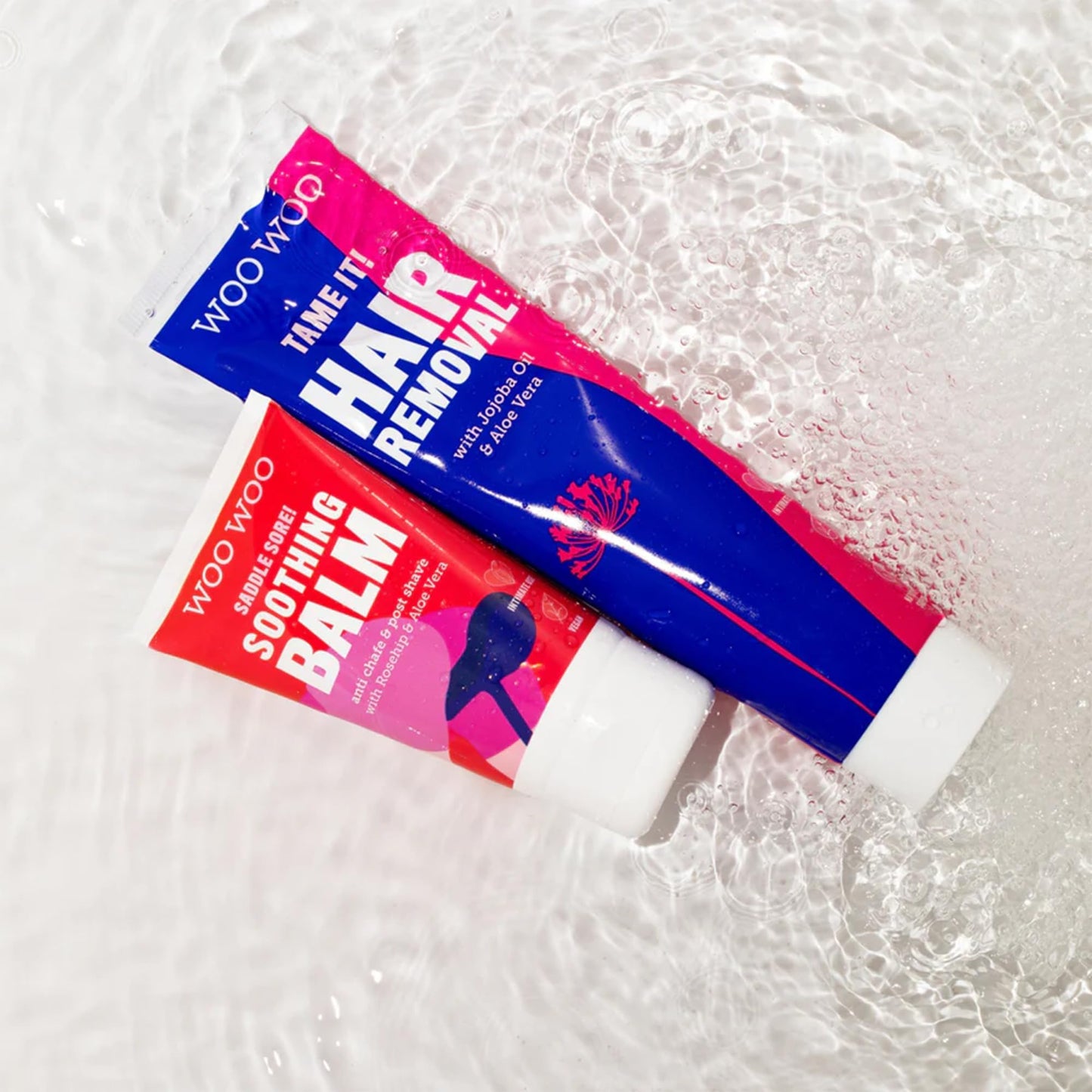 Tame It! Hair Removal Cream 100ml, Jojoba Aloe Vera - Saddle Sore! Soothing Moisturising Balm 50ml, Chamomile Rosehip Oil