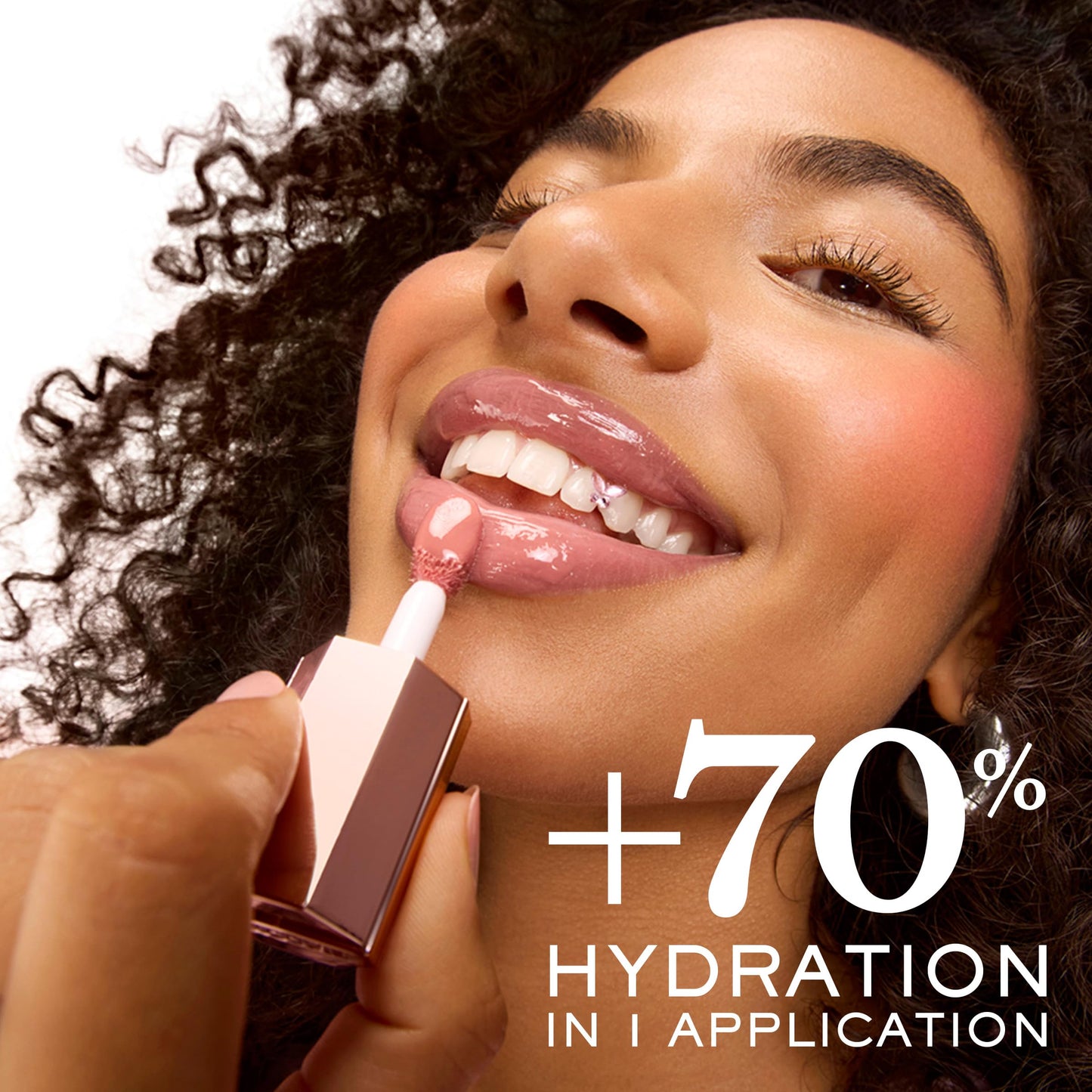 Lancôme Lip Idôle JuicyTreat Oil-in-Gloss -24HR Hydrating Gloss with Squalane for Instant Shine - 16 Pinky Promise