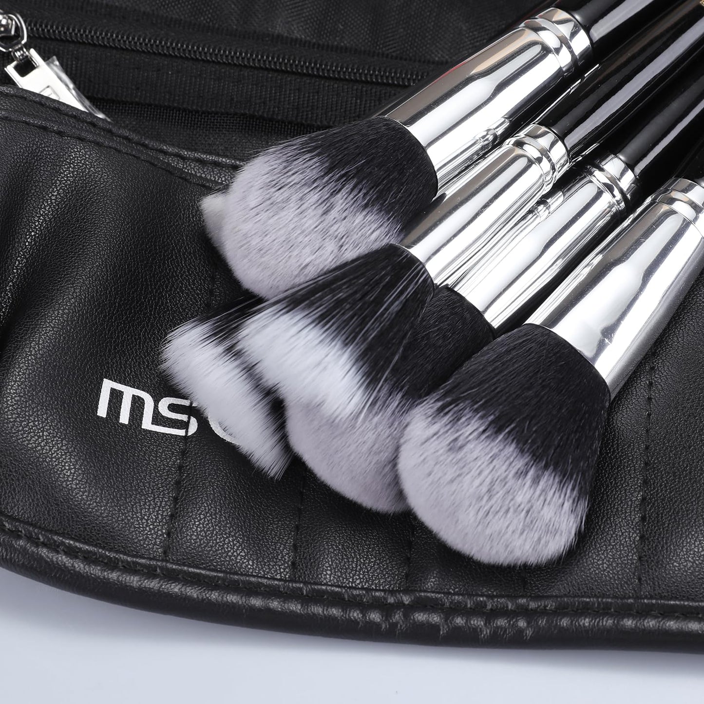 Make up Brushes set 29pcs MSQ Professional Cosmetics Brushes with Adjustable Belt Makeup Bag Foundation Powder Brush Eye Shadows Brushes Concealer Blending Brushes for Women/Girls/Artists/Holiday gift