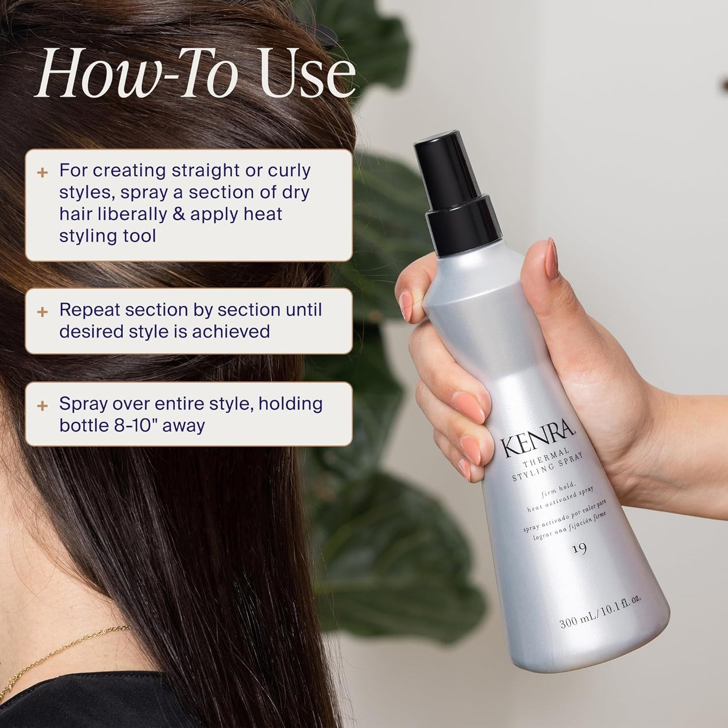 Kenra Thermal Styling Spray 19 - Heat Protection Spray for All Hair Types | 8 oz