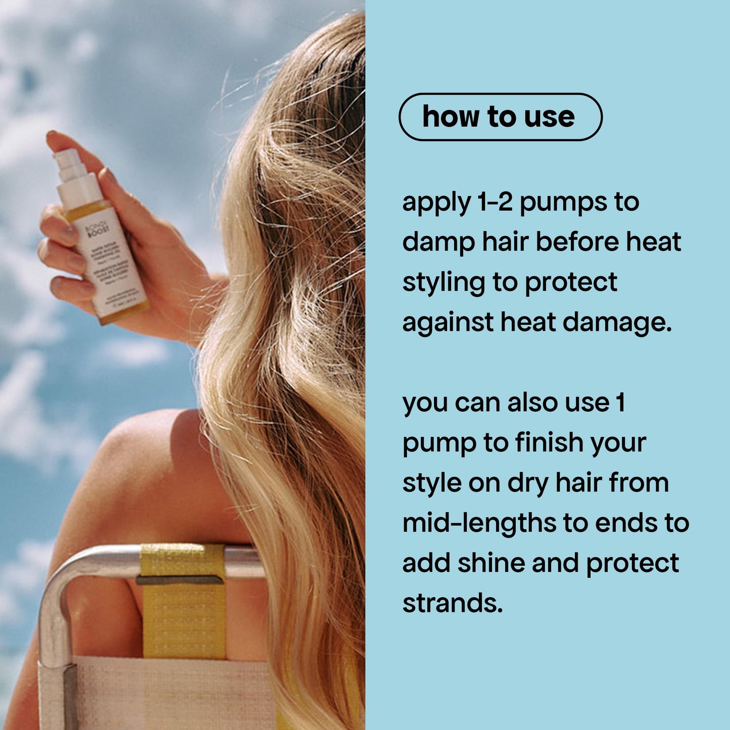 BONDIBOOST Rapid Repair Bond Builder Oil + Heat Protection [1.86 fl oz], Hair Oil for Damaged Hair, Strengthening & Nourishing Formula for Smoother + Healthier + Shinier Results