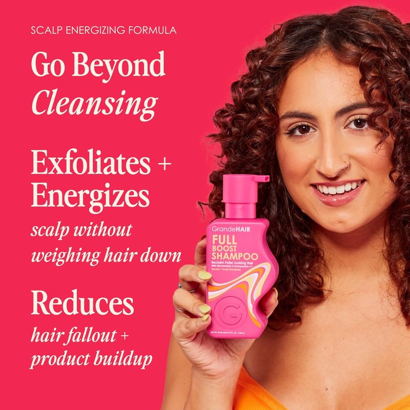 Grande Cosmetics GrandeHAIR Shampoo & Conditioner Set - Sulfate-Free, Biotin & Niacinamide for Healthier, Fuller Hair | 12 oz