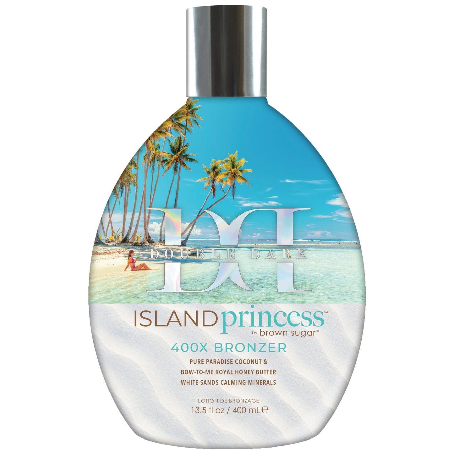 Brown Sugar Double Dark Island Princess 400X Tanning Lotion, 13.5 Fl Oz