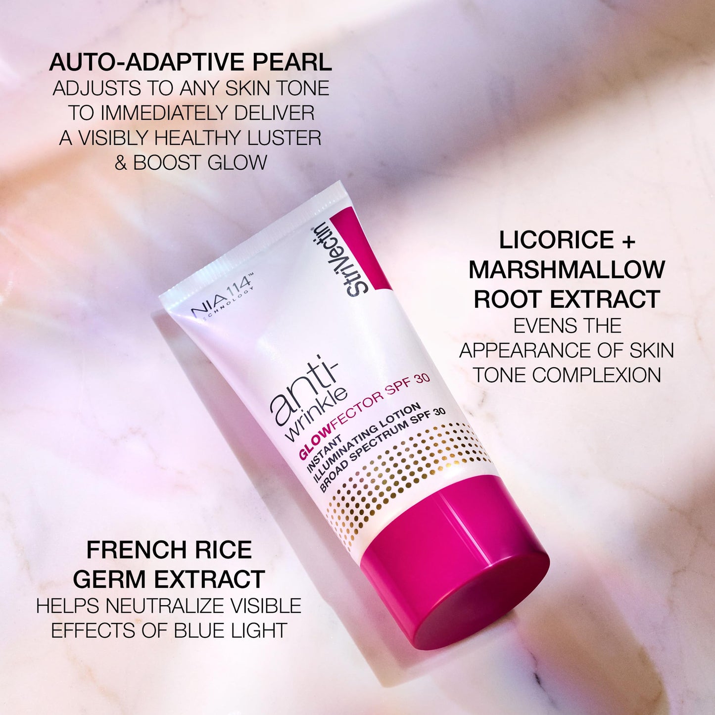StriVectin GlowFector Instant llluminating Lotion Broad Spectrum SPF 30, Boosts Skin Radiance, 1 oz.