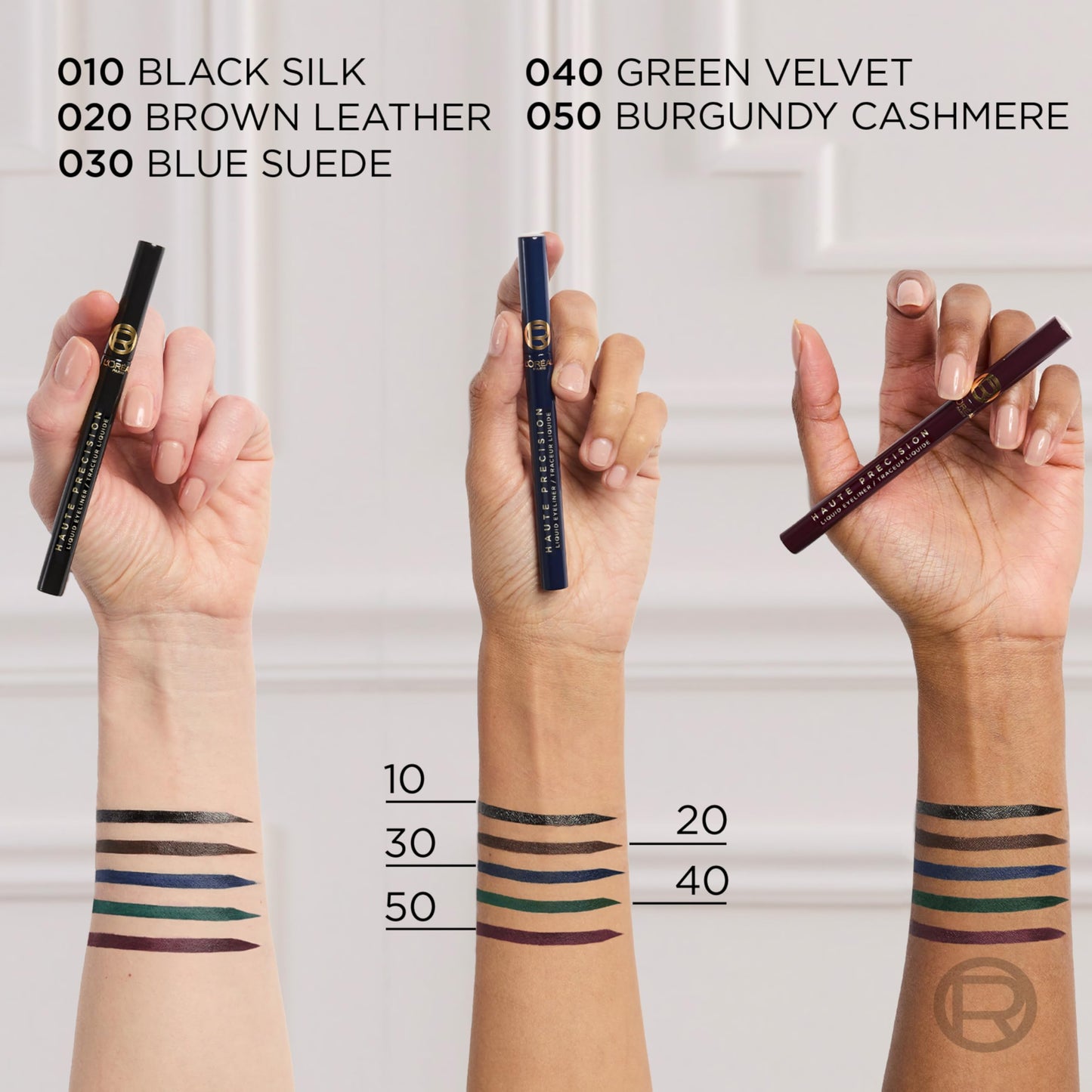 L'Oreal Paris Haute Precision Waterproof Liquid Eyeliner, Smudge-Proof Eye Liner with Micro-Tip, for up to 28HR Eye Makeup Wear, 030 Blue Suede