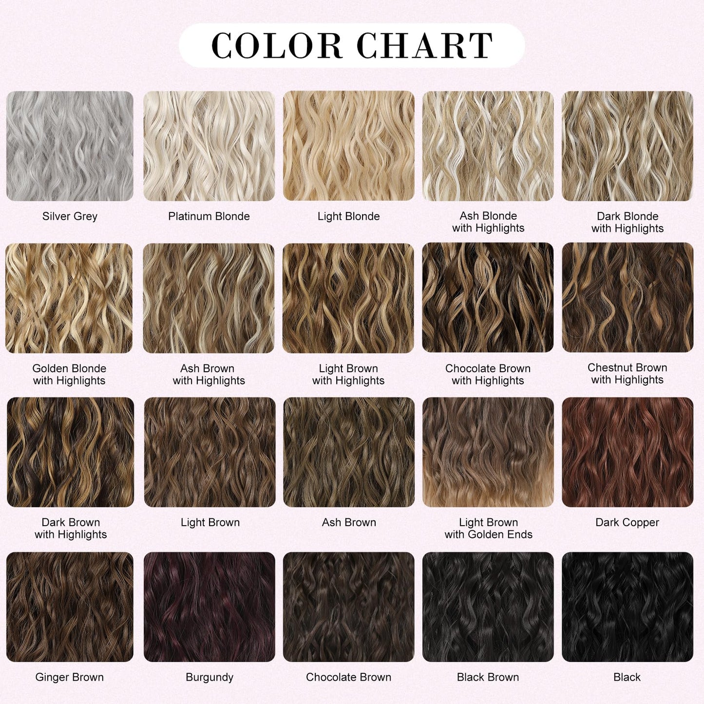 REECHO Clip in Hair Extensions, 4PCS 12" Short Curly Wavy Blonde Hair Extensions, Invisible Lace Weft, Natural Soft Hairpieces for Women - Dark Brown