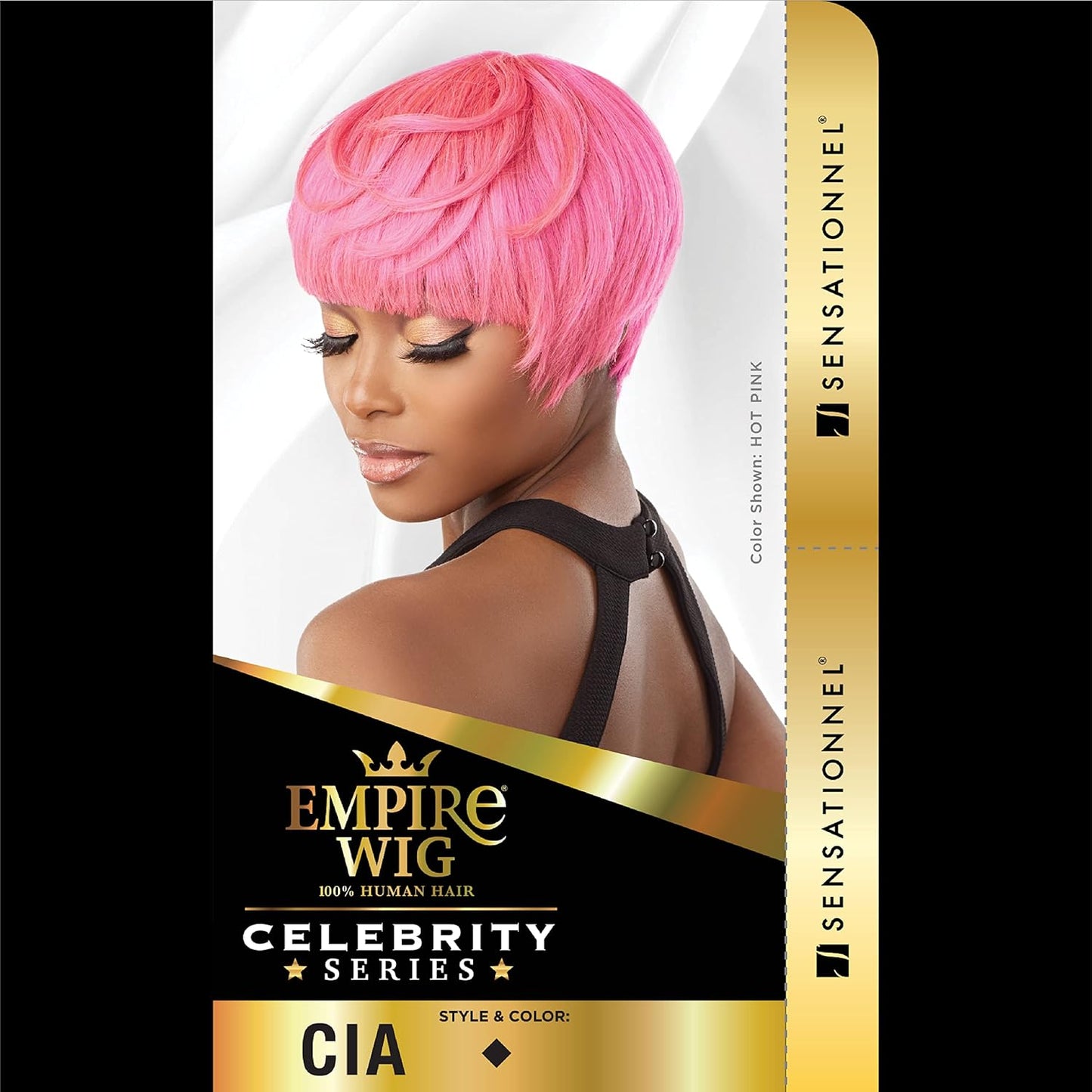 Sensationnel Empire Human Hair Wig - Cia Celebrity Inspired Pre-Styled Salon Cut | T2/27 Color