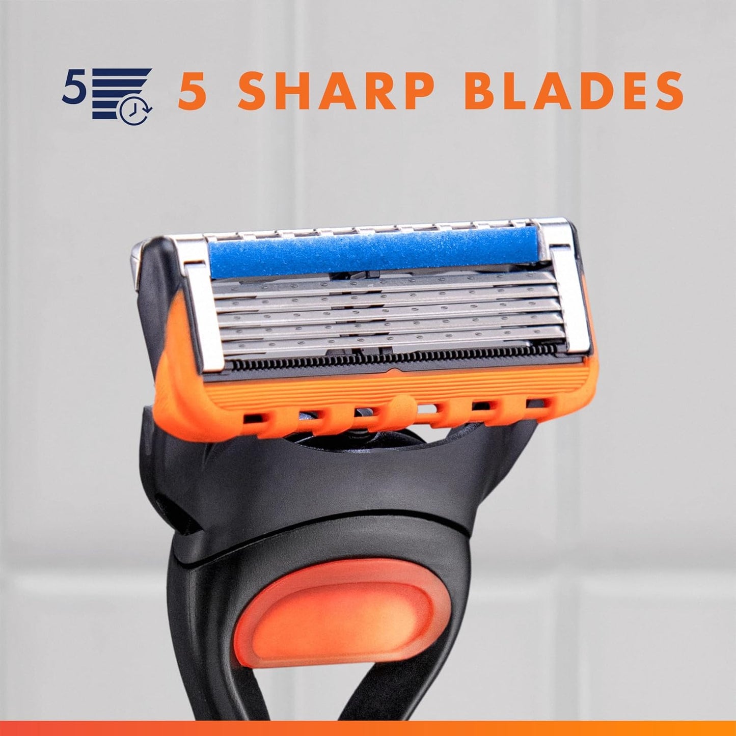 Gillette Fusion5 Razors for Men - 1 Razor & 4 Blade Refills | Lubrastrip for Comfort