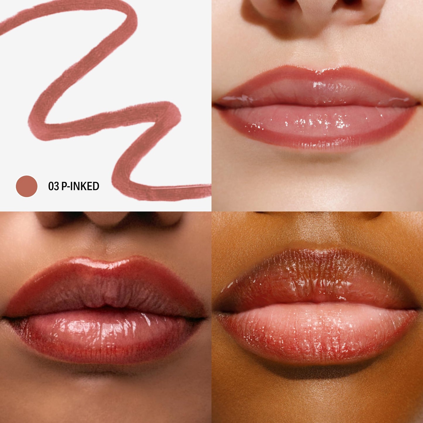 Sacheu Lip Liner STAY-N Peel Off Lip Stain — Long Lasting Waterproof Lip Tint with Hyaluronic Acid & Vitamin E — Transfer Proof Matte Finish (p-INKED)