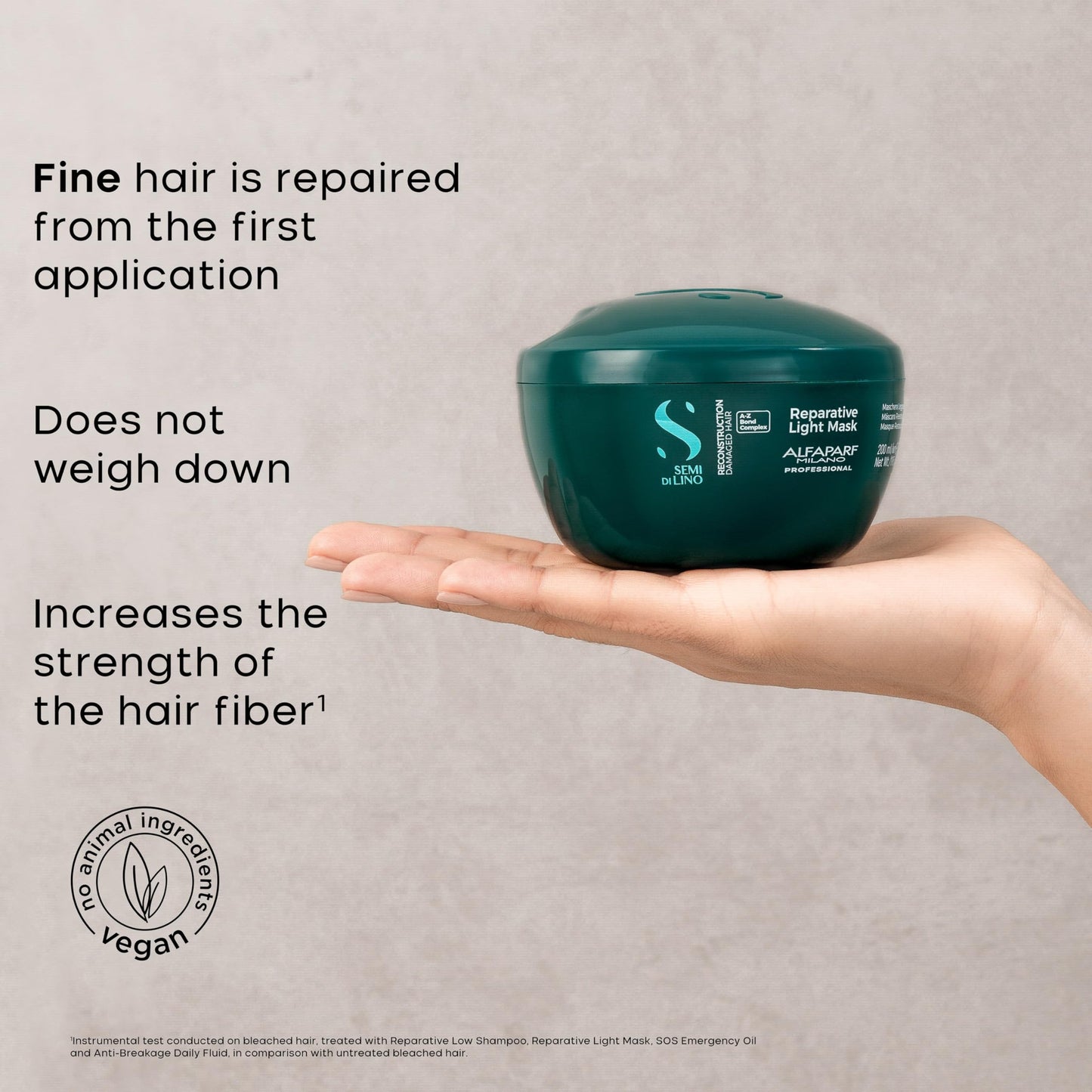 ALFAPARF MILANO Semi di Lino Reconstruction Light Bond Repair Hair Mask for Damaged Hair - Fine Hair - Hair Repair – Restructures, Strengthens - Color Safe - Deep Conditioner - Vegan (6.76 oz)